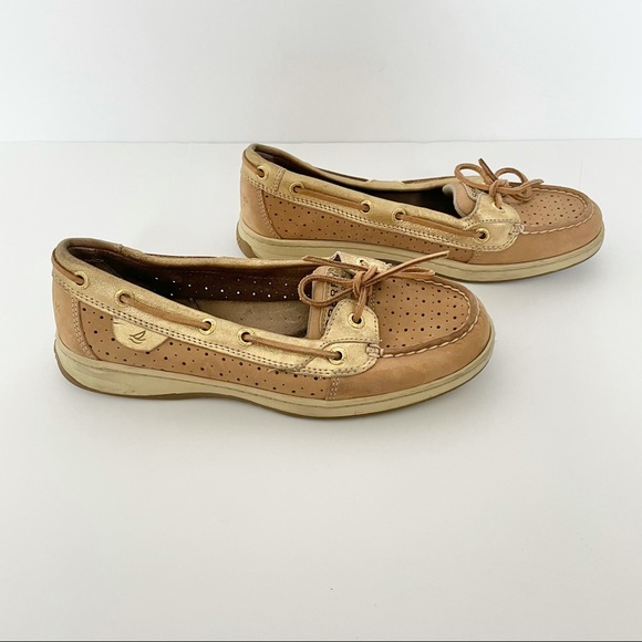 Sperry Gold Boat Top Slider Shoes - Picture 2 of 8